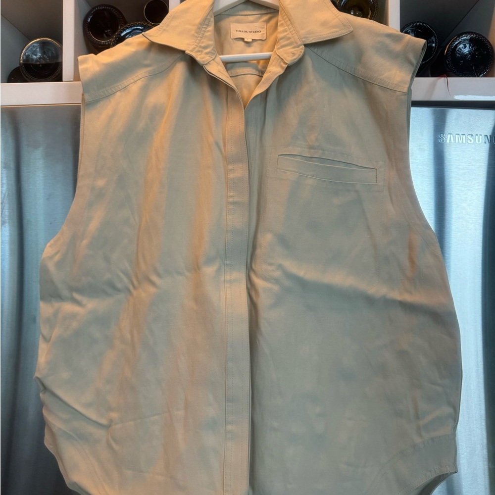Loulou Studio Beige Sleeveless Top